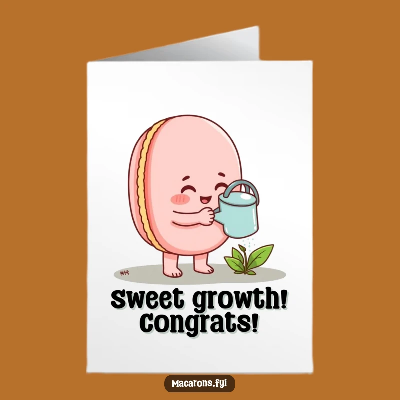 Macaron Congrats Card Free Printable: Growth Spurt Downloadable Celebration