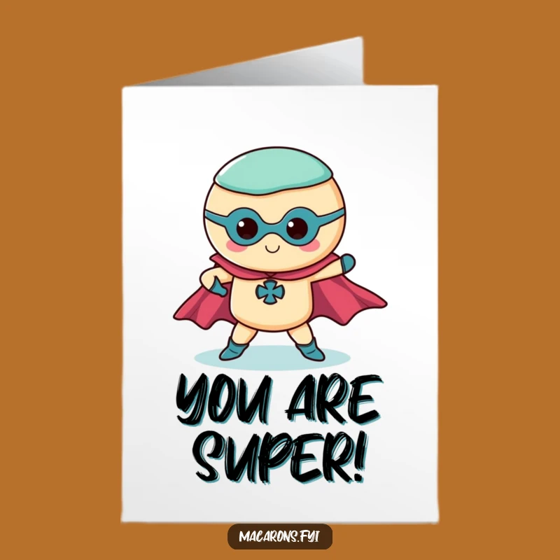 Free Printable Congrats Card: Superhero Macaron for a Powerful Downloadable Gift