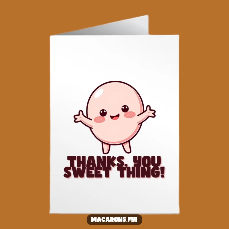 Free Printable Thank You Card: Blushing Macaron, Downloadable Gratitude Gift