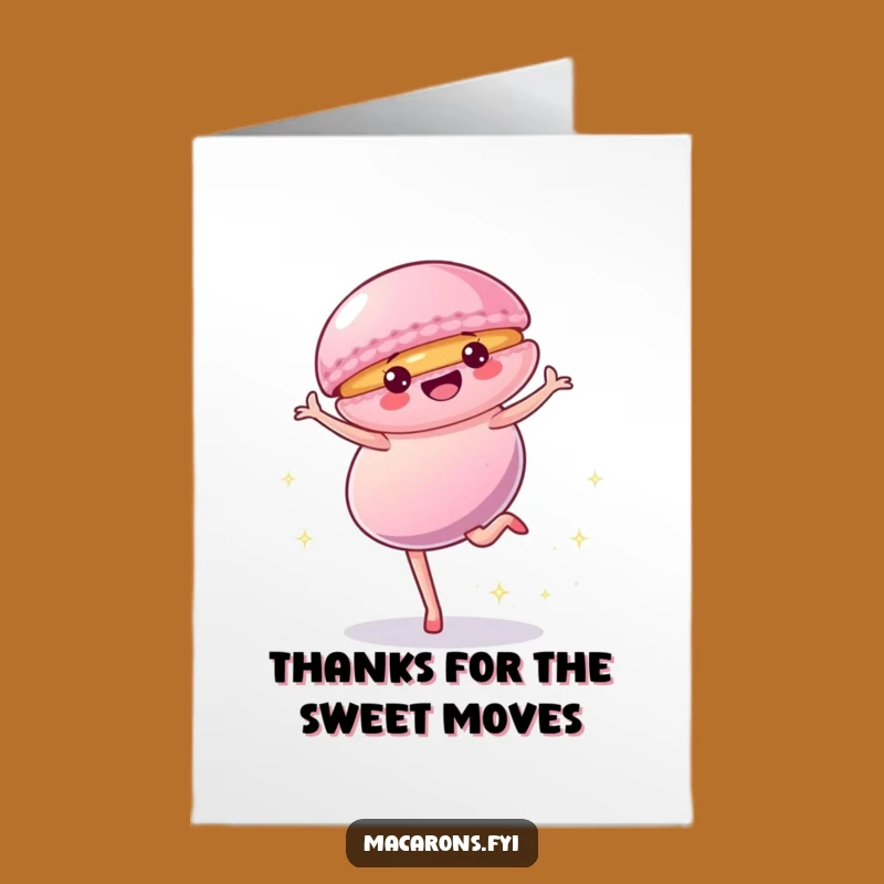 Free Printable Thank You Card: Gleeful Macaron Cartwheel Sparkles Downloadable Gift