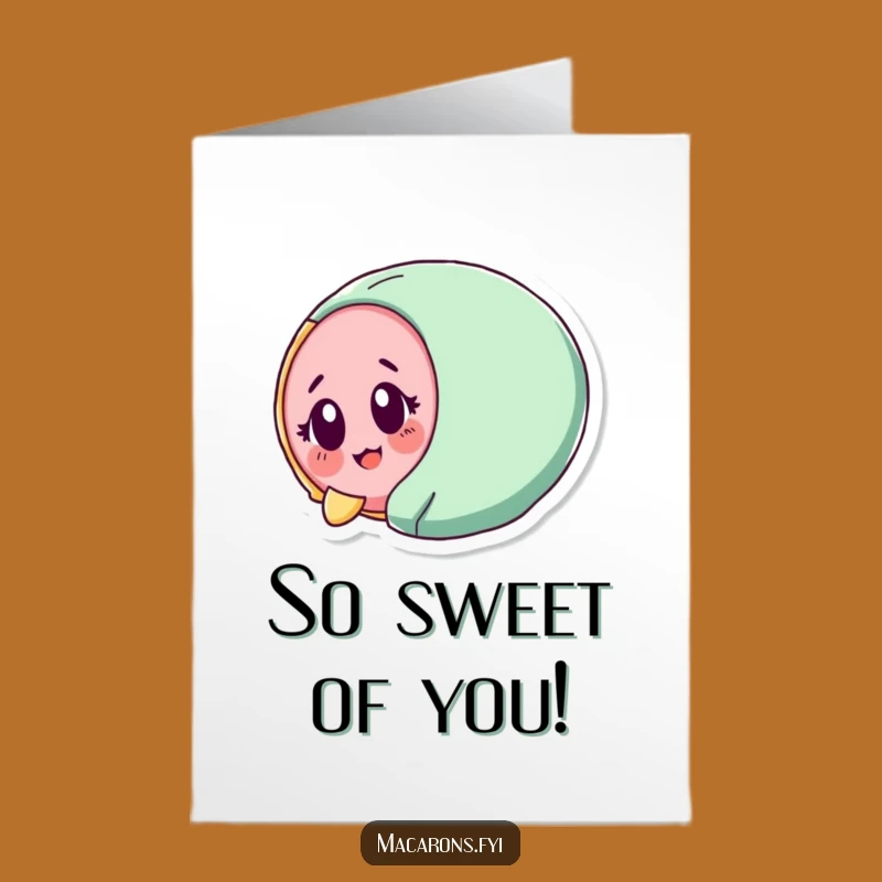 Free Printable Thank You Card: Surprised Macaron's Delightful Tumble of Thanks