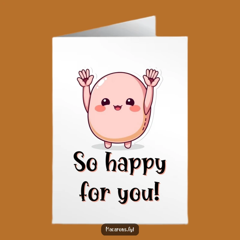 Free Printable Thank You Card: Cheerful Macaron Cheers with Gratitude