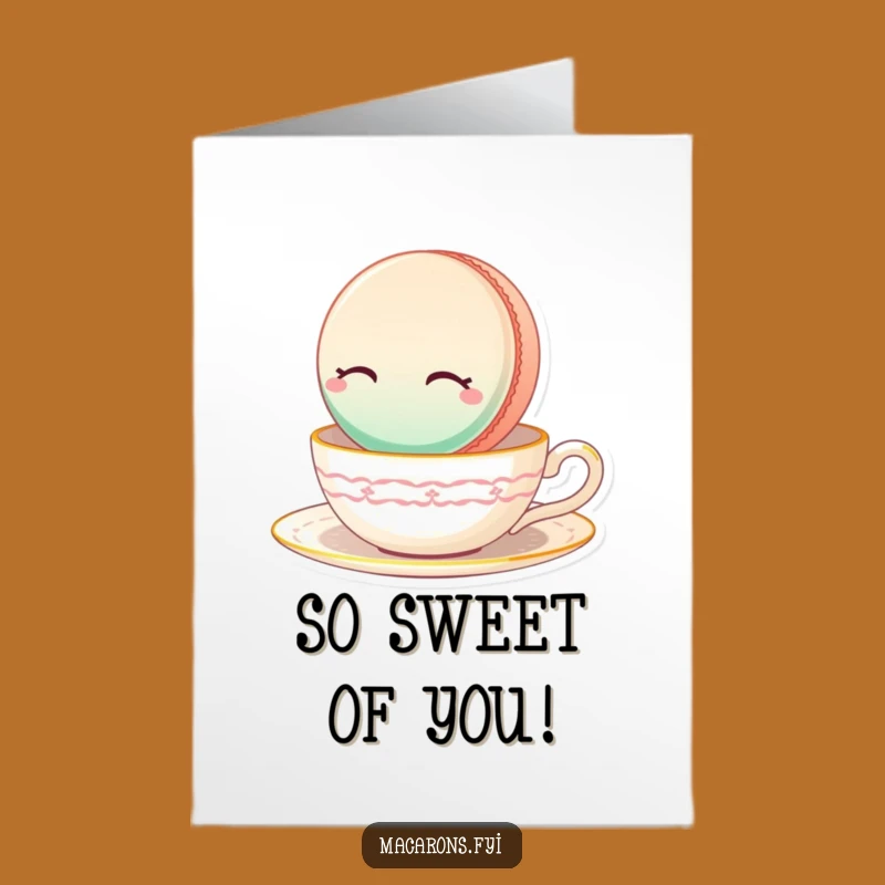 Macaron Thank You Card Free Printable: Serene Float Downloadable Appreciation