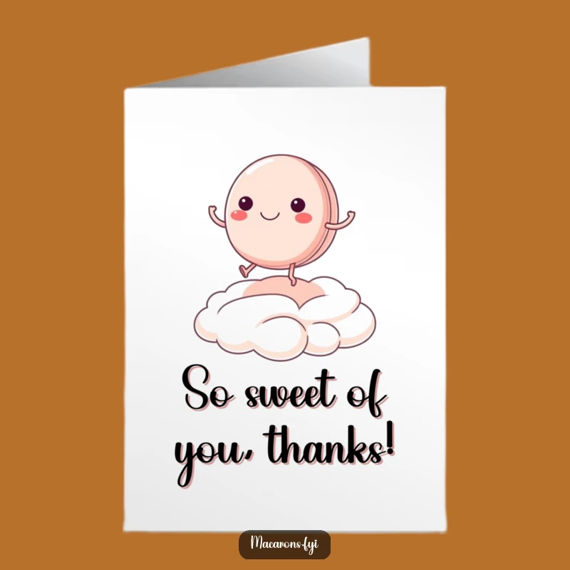 Free Printable Thank You Card: Bouncing Macaron - Sweet Downloadable DIY Gift!