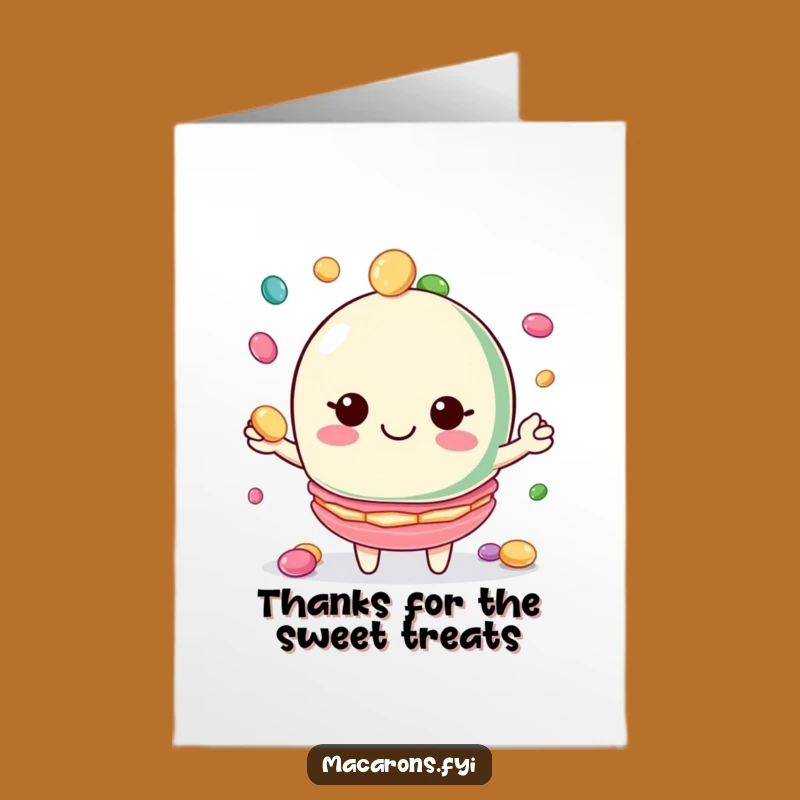 Sweet Macaron Thank You Card: Free Printable Gratitude Gift