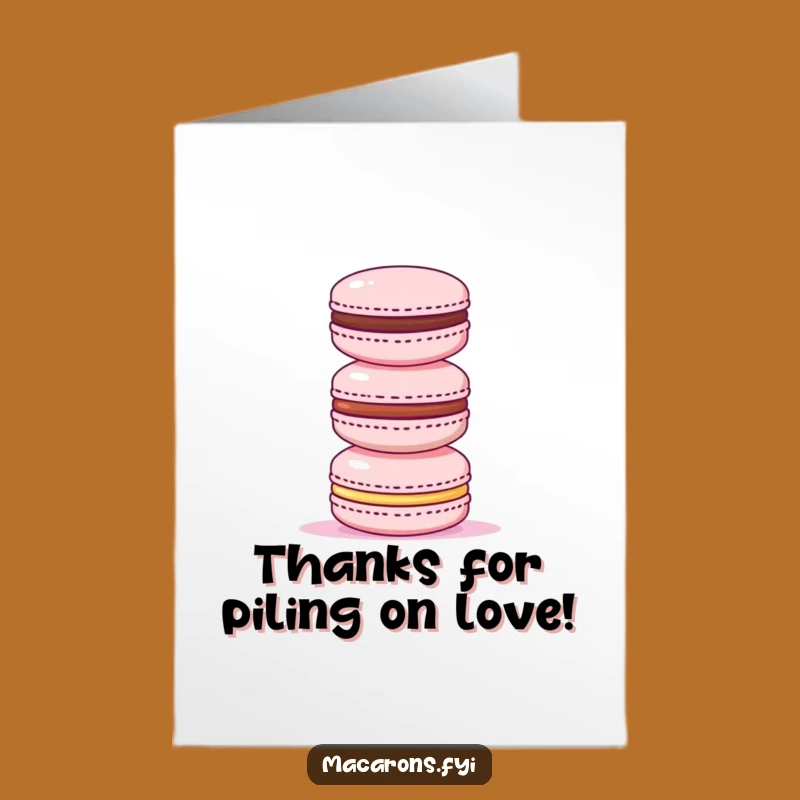Free Printable Thank You Card: Triumphant Macaron Stack For Your Help