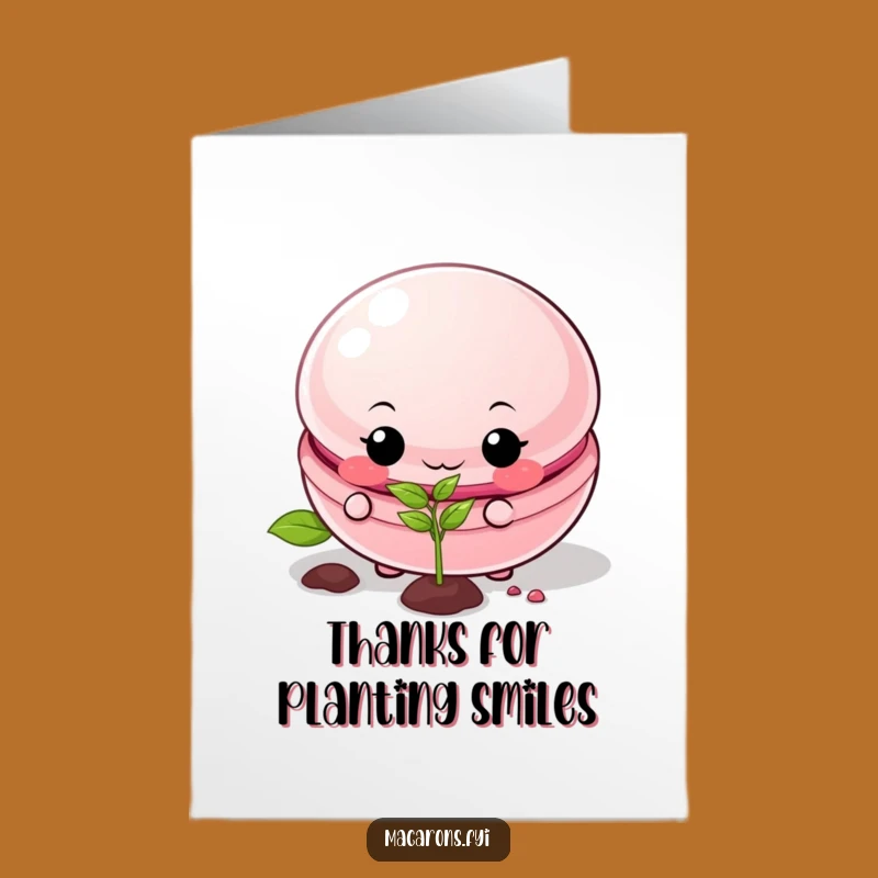 Cheeky Macaron Thank You Card: Free Printable Gratitude Gift