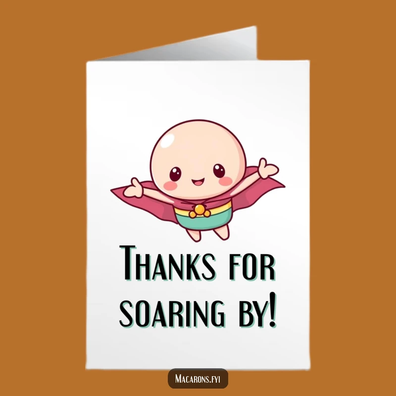 Free Printable Thank You Card: Flying Macaron Express Your Gratitude Hilariously