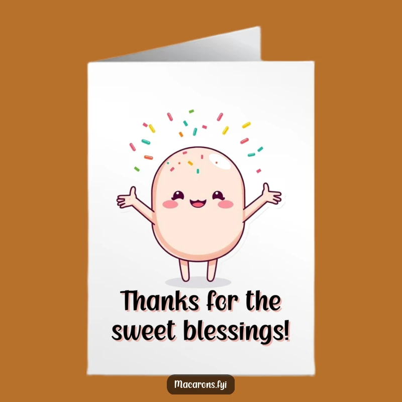 Free Printable Thank You Card: Sprinkled Macaron Gratitude DIY Gift