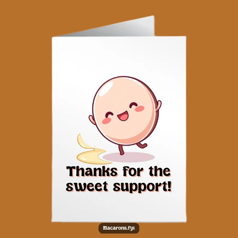 Whimsical Free Printable Thank You Card: Macaron Cartwheel Thanks, Downloadable