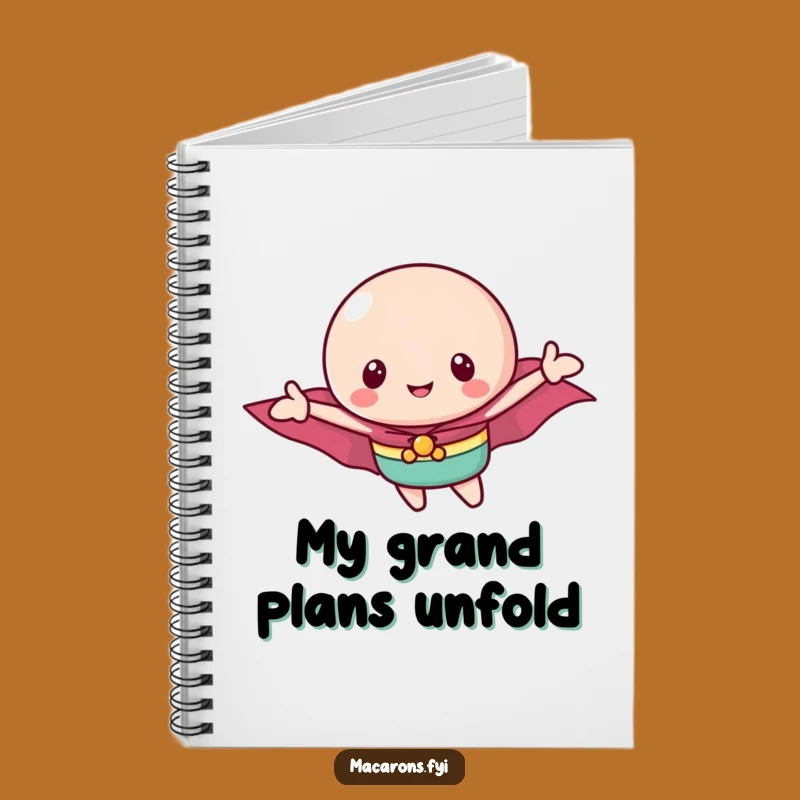 Funny Flying Macaron Hero Notebook: Jot Down Ideas with Sweet Inspiration, Funny Gift