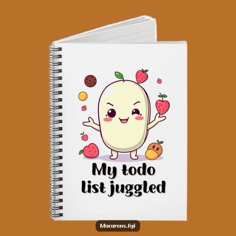 Funny Juggling Macaron Fruit Notebook: Jot Down Playful Ideas!