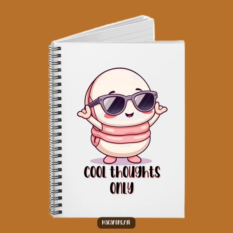 Funny Kawaii Macaron Sunglasses Notebook: Cool Posing Character Journal Gift