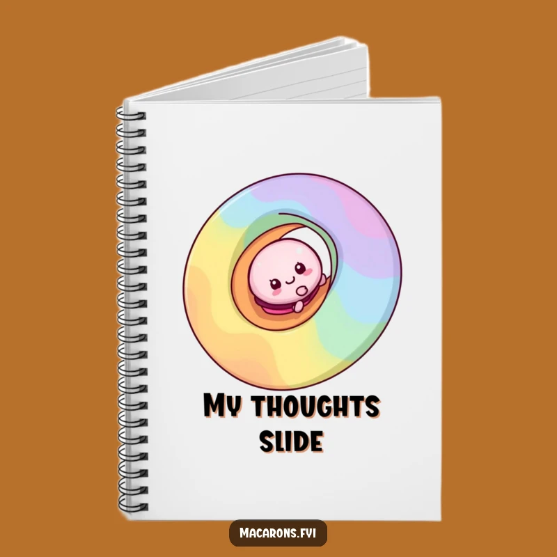 Funny Macaron Rainbow Slide Notebook: Jot Down Ideas with Glee