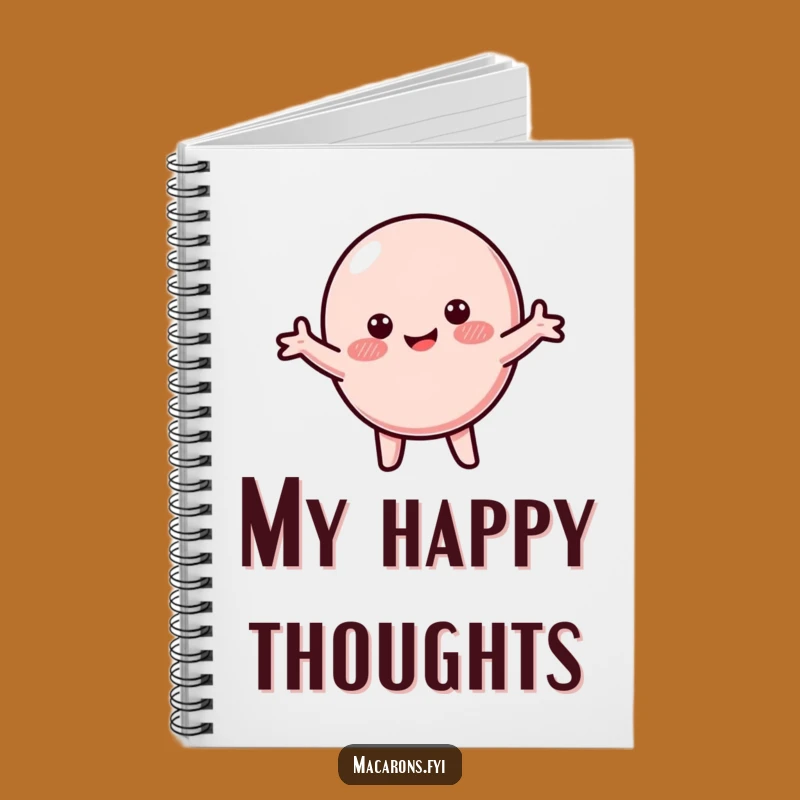 Funny Macaron Twirl Notebook: Jot Down Your Happy Thoughts!