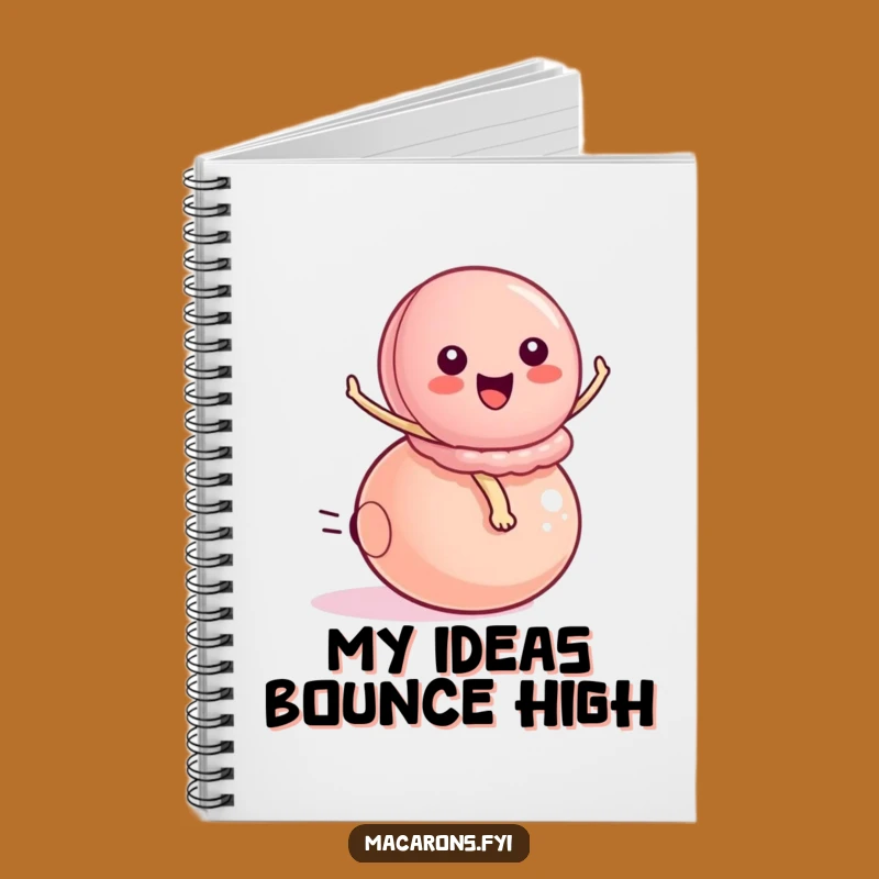 Funny Peppy Macaron Ball Rider Notebook - Exciting Bounce Ideas Gift!