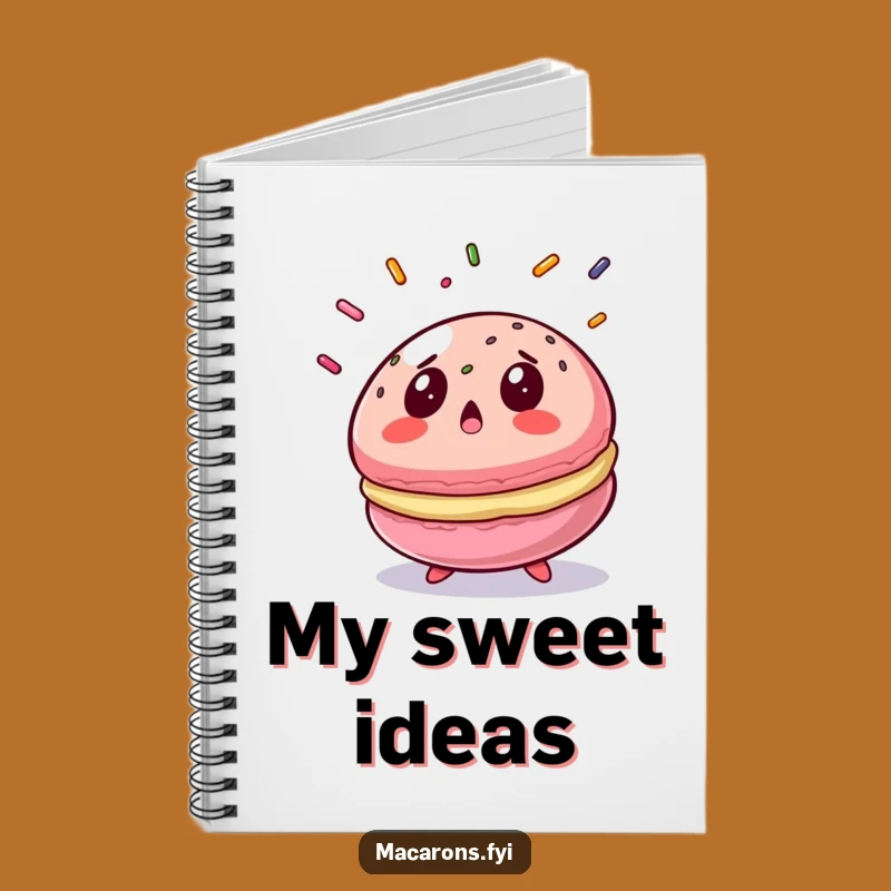 Funny Surprised Macaron Notebook a Sweet Journal for Funny Ideas