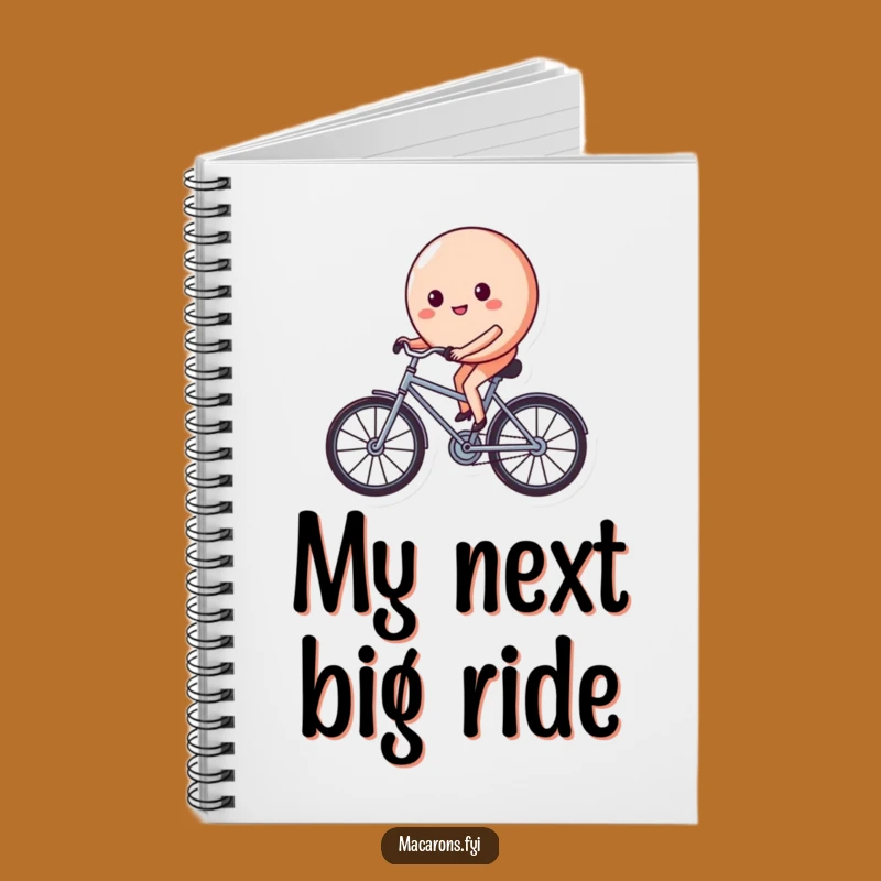 Funny Macaron Bicycle Notebook: Jot Down Ideas with a Determined Sweet Treat's Ride!
