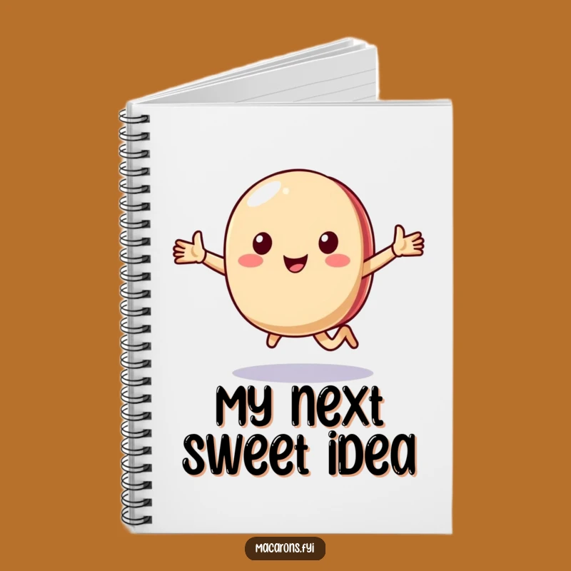 Funny Macaron Running Notebook: Joyful Lined Journal, Perfect Gift