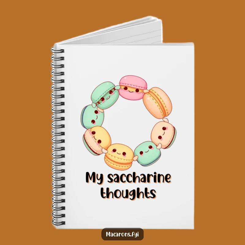 Funny Macaron Circle Notebook: Jot Down Sweet Ideas with Spinning Friends