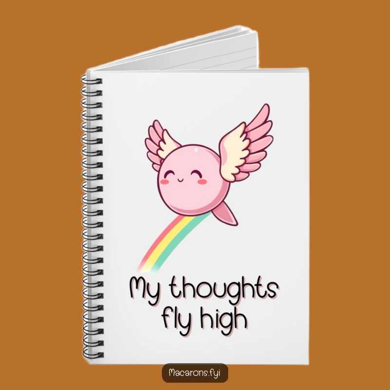 Funny Winged Macaron Notebook: Write Your Magical Story!