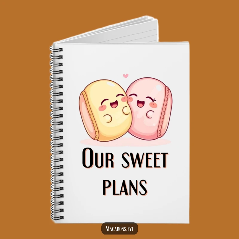 Funny Macaron Friends Notebook: Giggling Duo Lined Journal, Perfect Gift