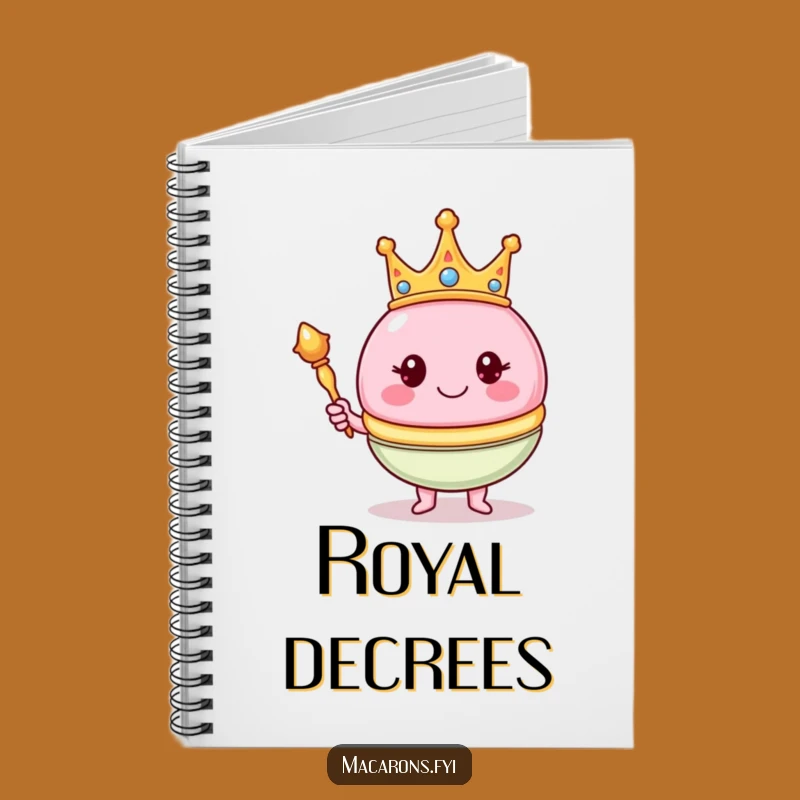 Funny Royal Macaron Notebook - Jot Down Royal Decrees!
