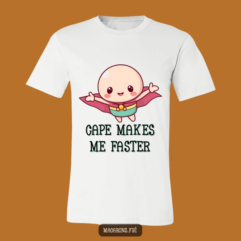Funny Flying Macaron Hero T-Shirt: Super Sweet Style, Perfect Funny Gift