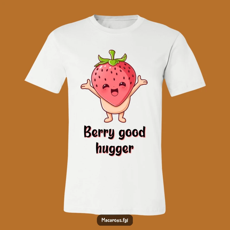 Funny Embracing Macaron T-Shirt - Wear Your Sweetest Hug!