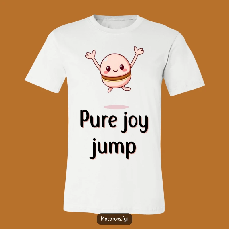 Funny Kawaii Macaron Leap T-Shirt: Express Joy, Great Gift for Enthusiasts