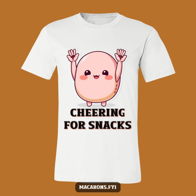 Funny Macaron Cheering Shirt: Joyful Celebration Macaron Tee for a Hilarious Gift