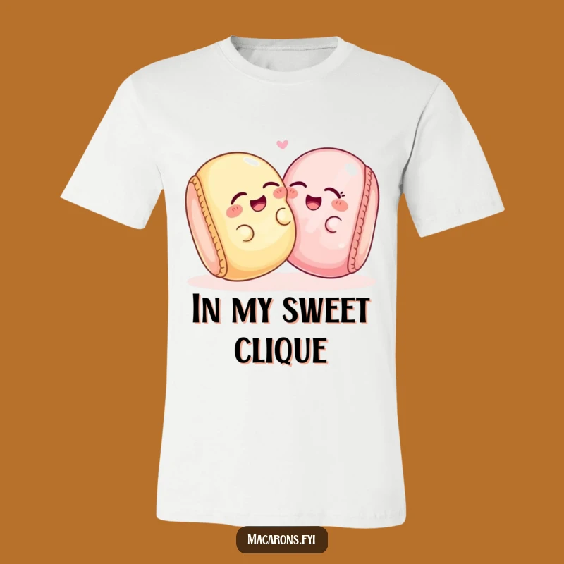 Funny Macaron Friends T-Shirt: Giggling Duo, Comical BFF Tee