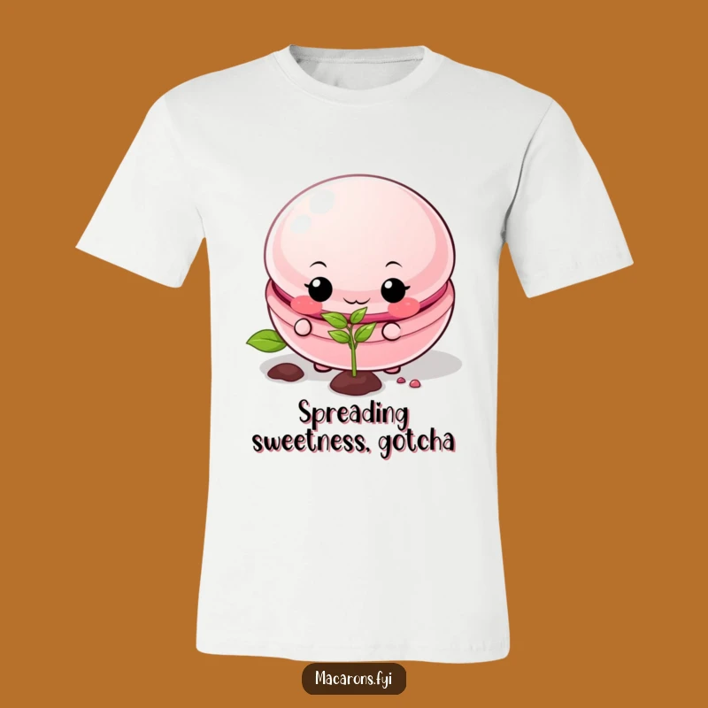 Funny Macaron Gardener T-Shirt: Mischievous Treat Planting Hilarious Tee