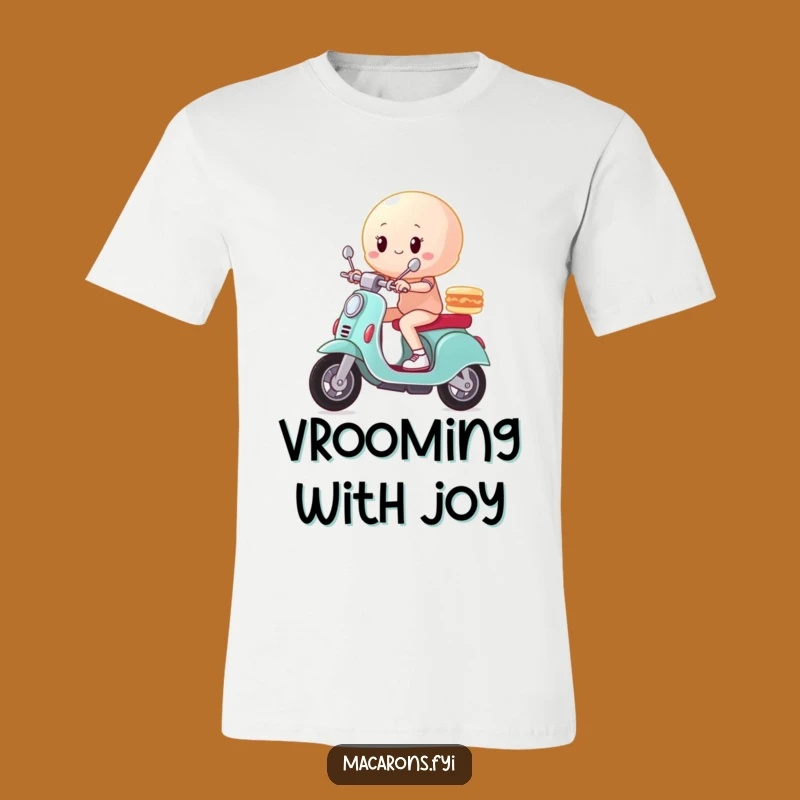 Funny Macaron Scooter Tee: Ride with Joy on This Hilarious T-Shirt