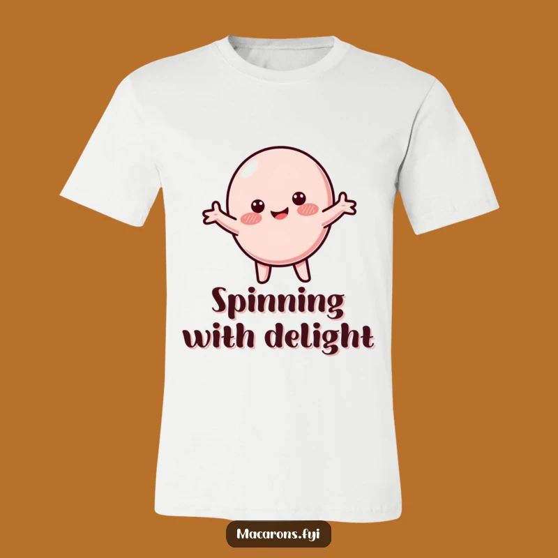 Funny Macaron Twirl T-Shirt: Wear Your Happy Blush!