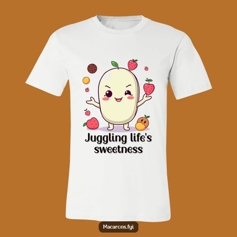 Funny Juggling Macaron Fruit T-Shirt: Master of Fun Funny Gift!