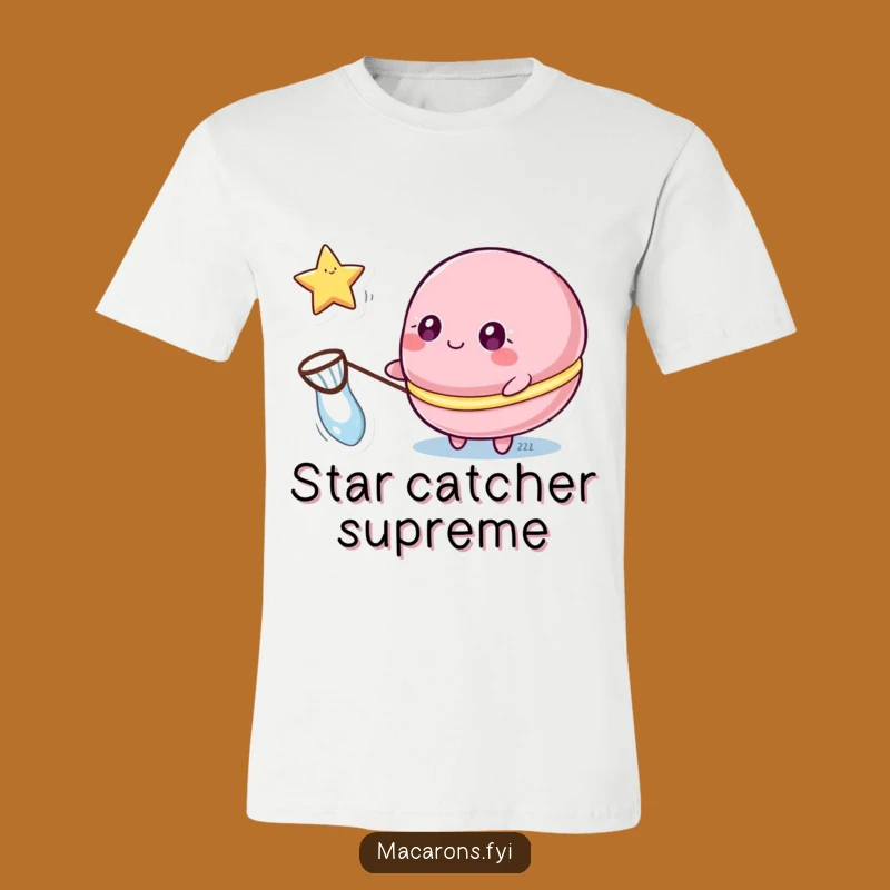 Funny Macaron Star Catcher T-Shirt: Catch Your Dreams!