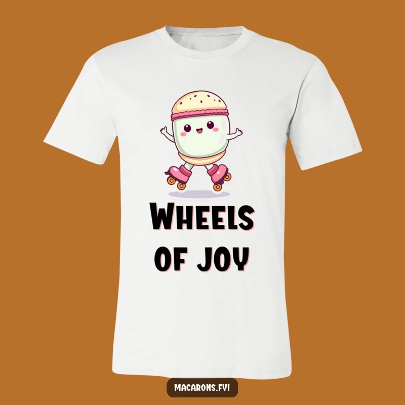 Funny Macaron Roller Skate T-Shirt - Joyful Sweet Character Apparel!