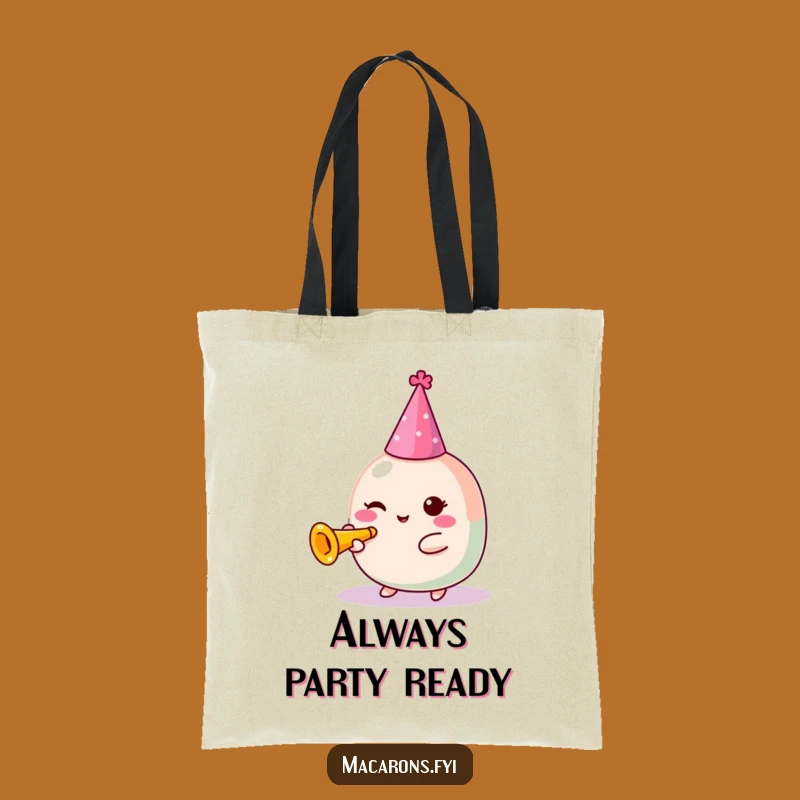 Funny Kawaii Macaron Party Tote Bag: Carry Festivity, Ideal Gift for Shoppers