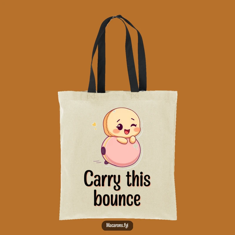 Funny Macaron Bouncing Ball Tote Bag: Carry Your Day with Glee and a Wink