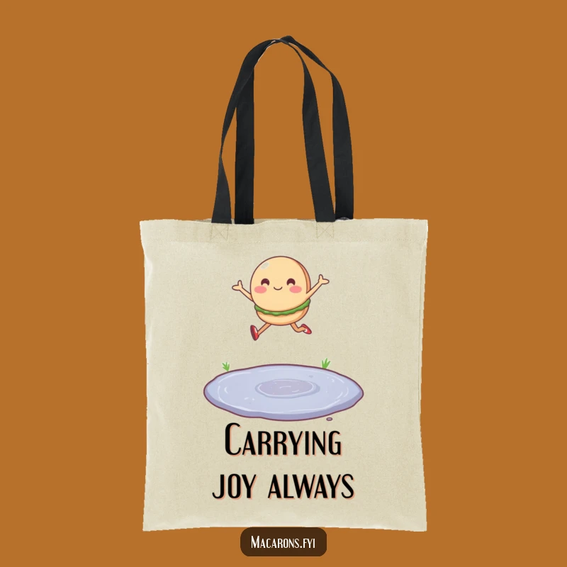 Funny Macaron Puddle Jumper Tote Bag: Carry Your Joy Freely!