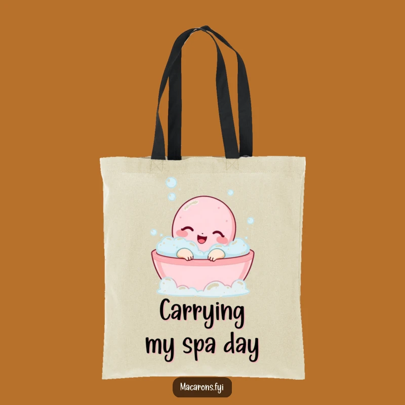 Funny Macaron Bubble Bath Tote Bag - Carry Your Calm!