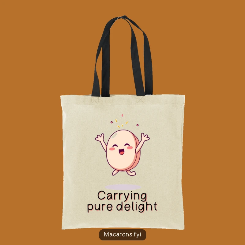Funny Macaron Sprinkle Leap Tote Bag: Carry Your Sweets & Smiles!