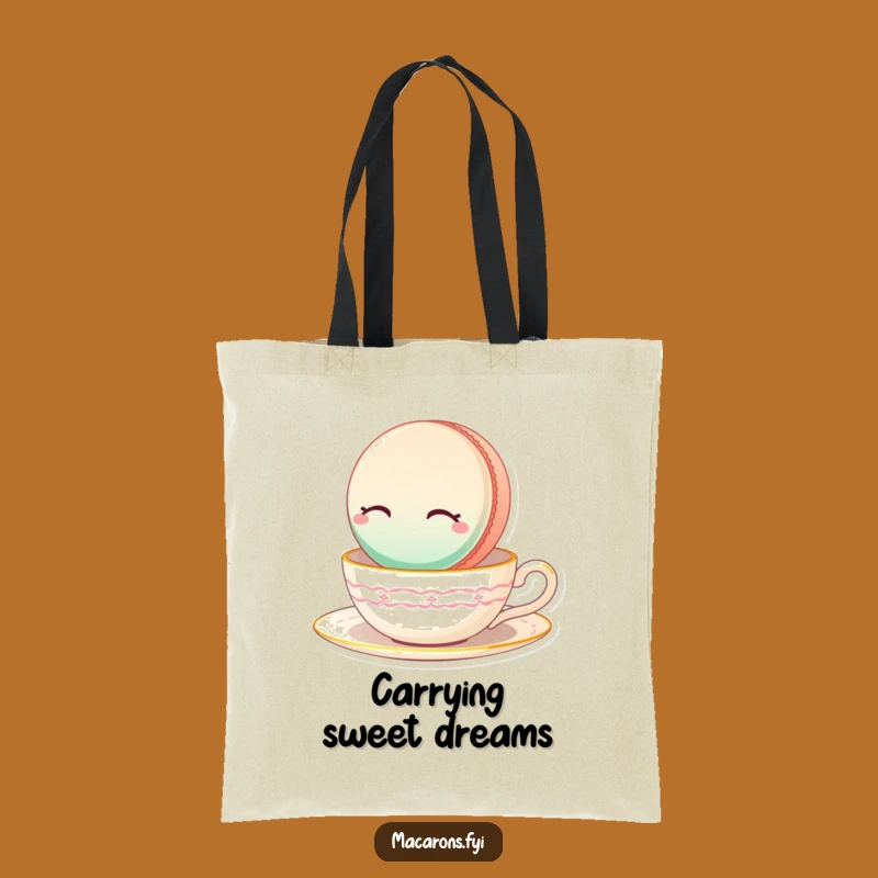 Funny Floating Macaron Tote Bag: Carry Your Calm, Chic Funny Gift