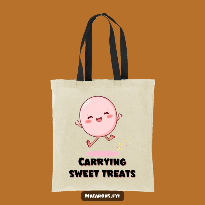 Funny Macaron Skip Tote Bag: Carry Your Sweetness and Smiles Everywhere