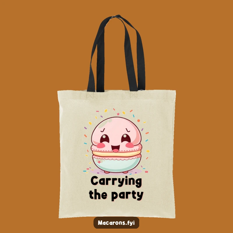 Funny Confetti Macaron Tote Bag: Carry Your Party and Smiles Everywhere