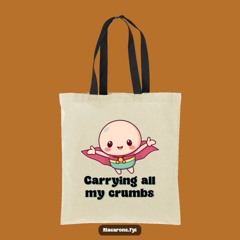 Funny Flying Macaron Hero Tote Bag: Carry Your Essentials with Sweet Style, Funny Gift