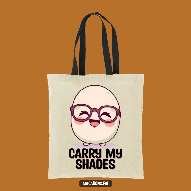 Funny Giggling Macaron Tote Bag: Carry Your Laughter Everywhere