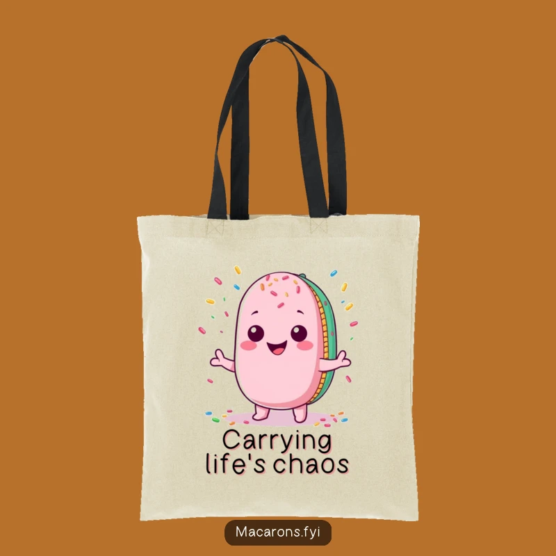 Funny Kawaii Macaron Juggling Tote Bag: Carry Fun, Ideal Gift for Shoppers