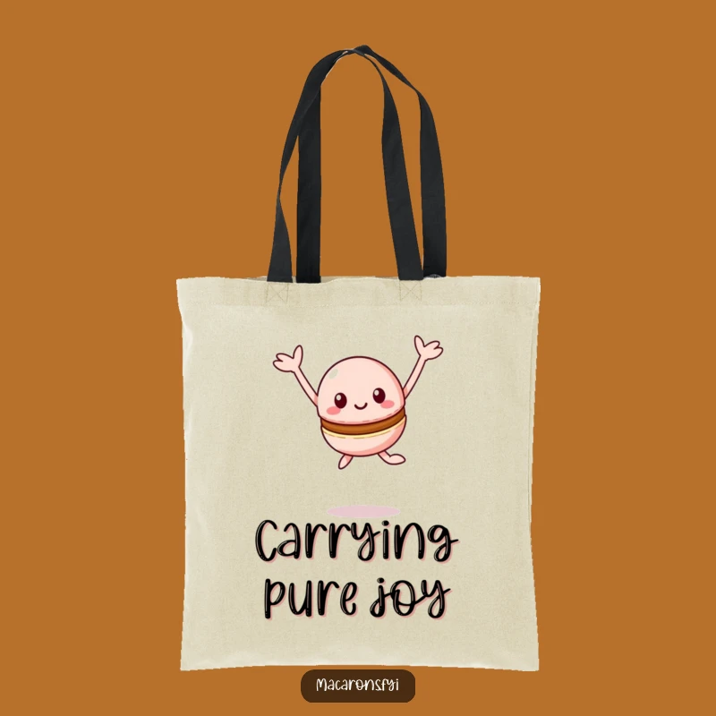 Funny Kawaii Macaron Leap Tote Bag: Carry Joy, Ideal Gift for Shoppers